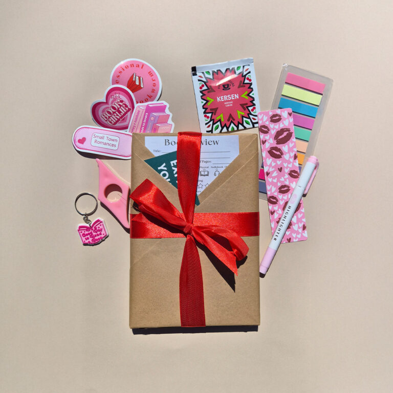 Blind date-boek Diamond van Horizon: ingepakt verrassingsboek met boekenlegger, sticky tabs, thee, stickers, markeerstift en sleutelhanger