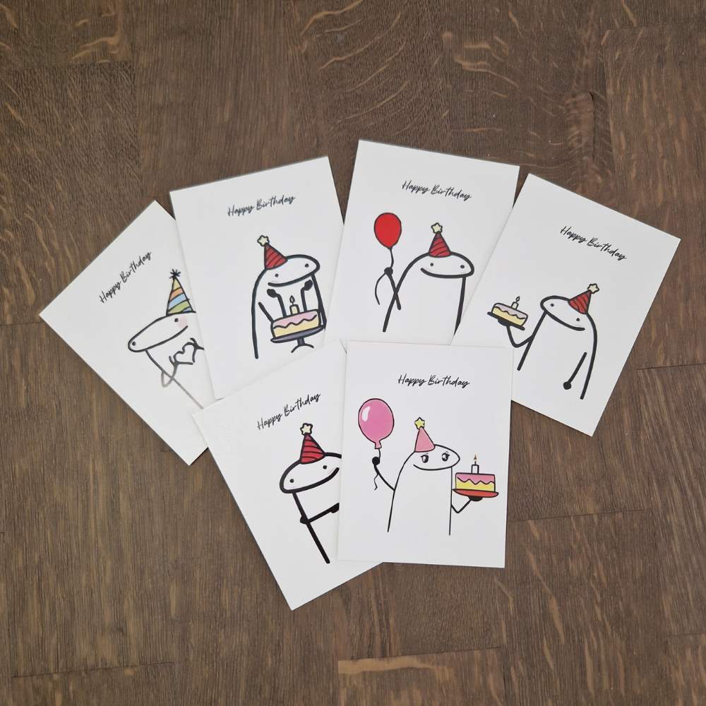 verjaardagskaart met stijlvol design voor een verjaardag