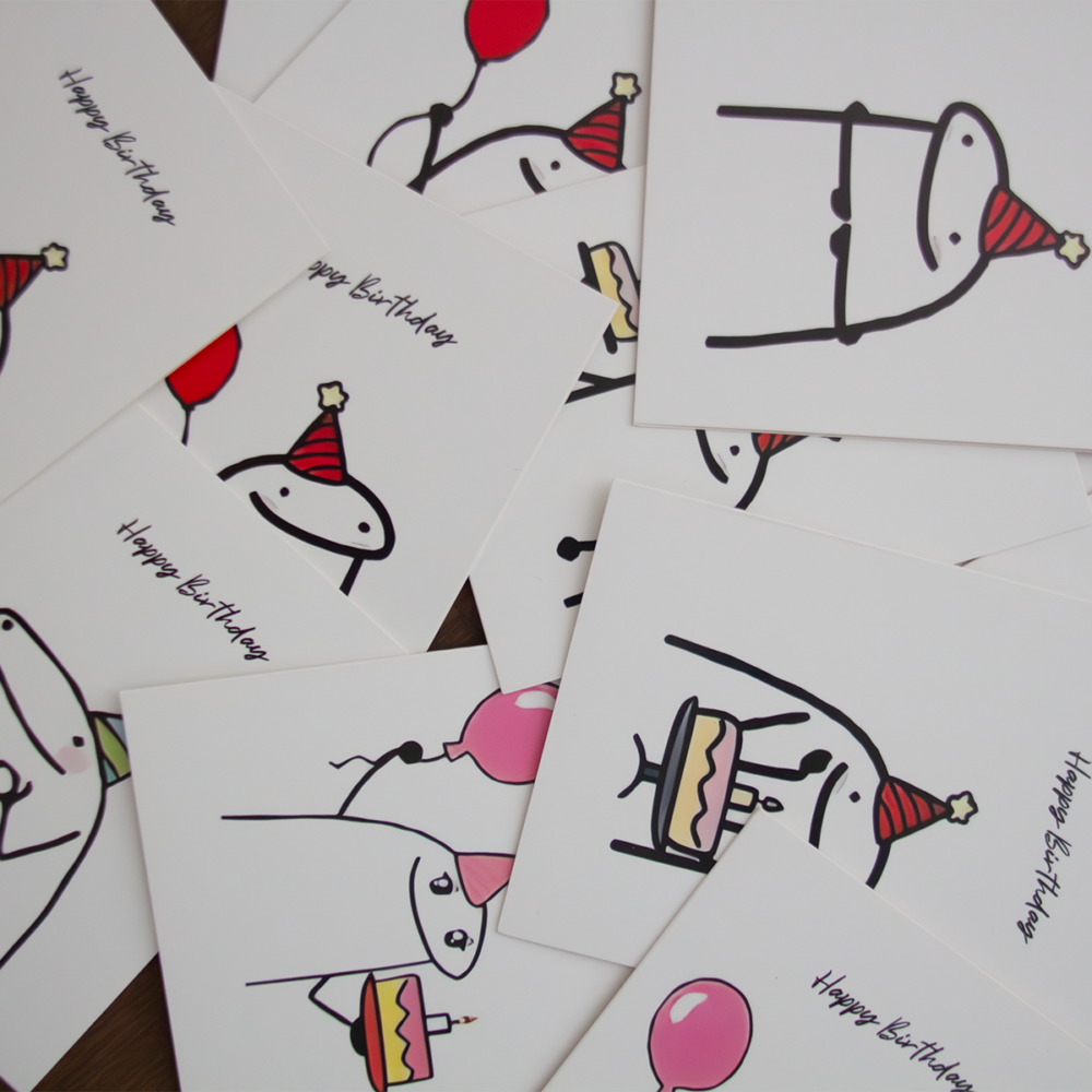 Verjaardagskaart – Illustratie collectie